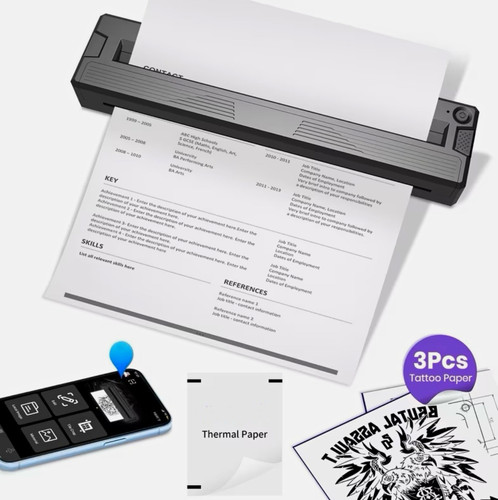 Mini thermodrucker kabellos - a4,