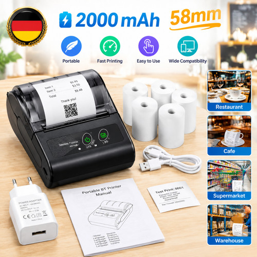 Schwarz thermodrucker 58mm - schwarz,