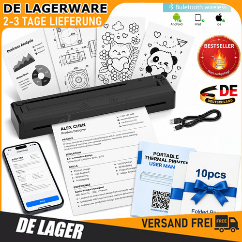 Tragbarer drucker - tragbarer,