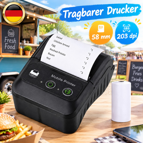 Thermodrucker tragbar 58mm - tragbar,