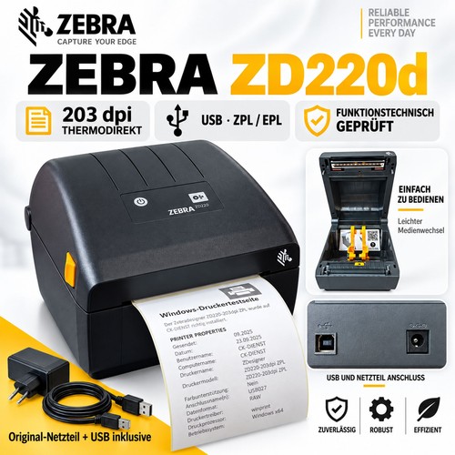 Zebra zd220d etikettendrucker - zd220d,