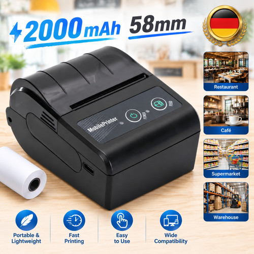 Kabellos 58mm thermodrucker - kabellos,
